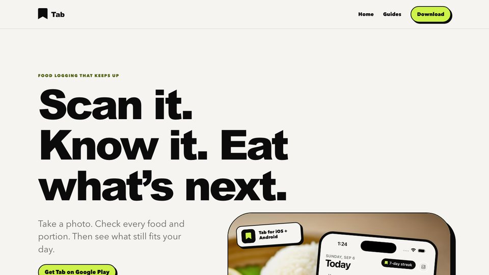 Tab homepage