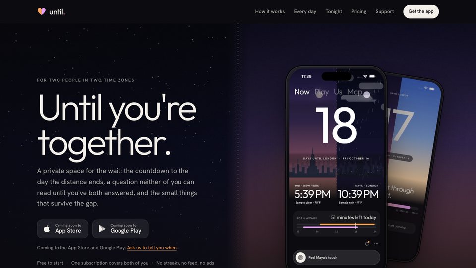 Until homepage