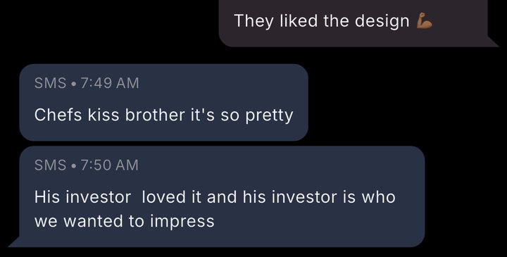 The investor we needed to impress.