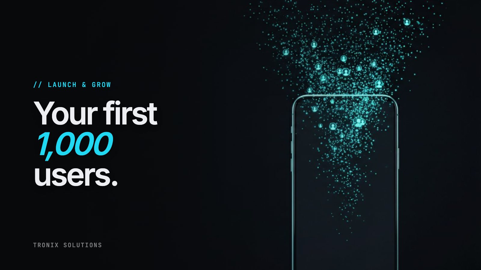 Cover: a phone releasing a cloud of glowing dots, like a crowd forming.